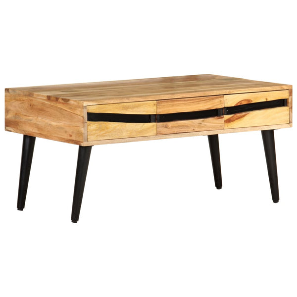 Akazie Couchtisch Massivholz 88x50 cm