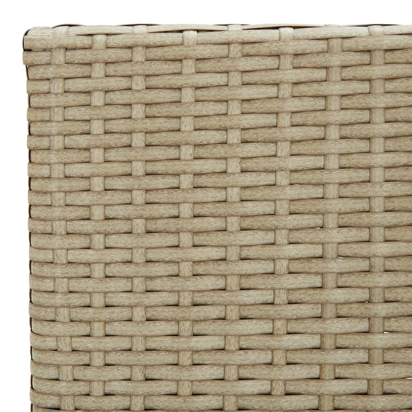5-tlg. Garten-Essgruppe Poly Rattan und Glas Beige