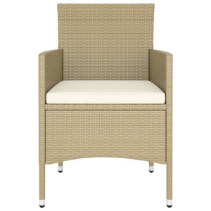5-tlg. Garten-Essgruppe Poly Rattan Beige