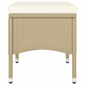 5-tlg. Garten-Essgruppe Poly Rattan Beige