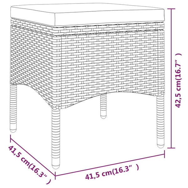 5-tlg. Bistro-Set Poly-Rattan und Hartglas Braun