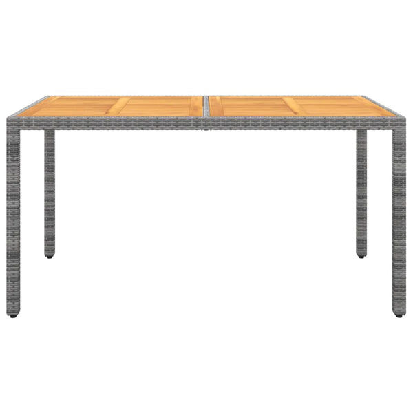 7-tlg. Garten-Essgruppe Poly Rattan Grau
