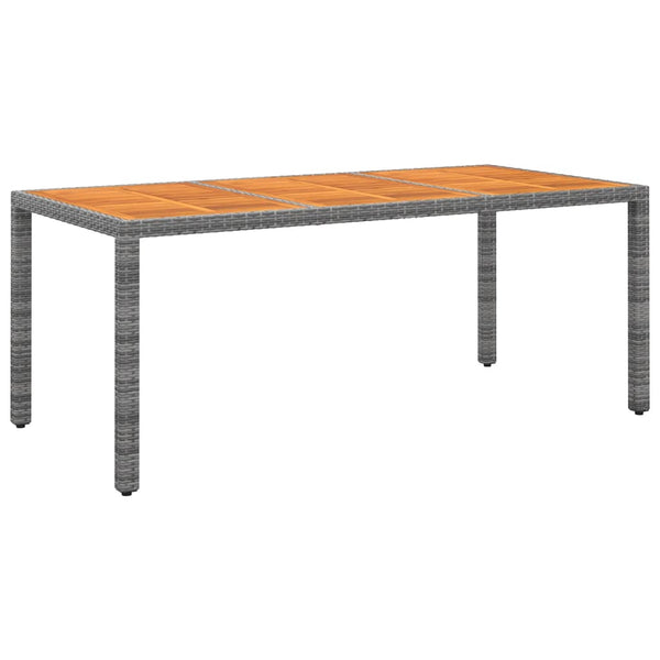 7-tlg. Garten-Essgruppe Poly Rattan Grau