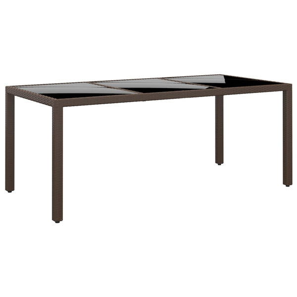 9-tlg. Garten-Essgruppe Poly Rattan Braun