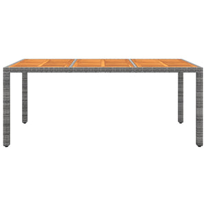 9-tlg. Garten-Essgruppe Poly Rattan Grau