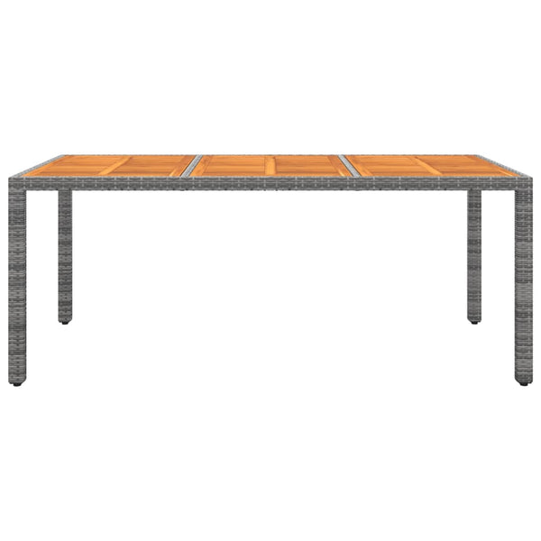 9-tlg. Garten-Essgruppe Poly Rattan Grau