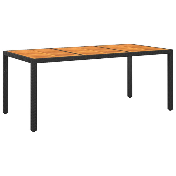 9-tlg. Garten-Essgruppe Poly Rattan Schwarz