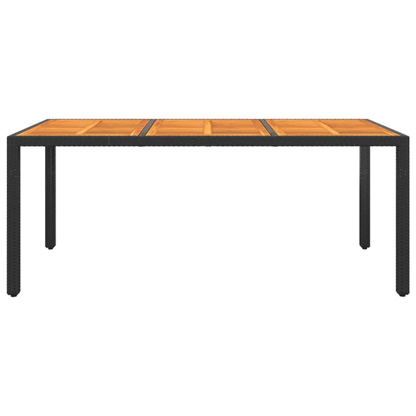 9-tlg. Garten-Essgruppe Poly Rattan Schwarz