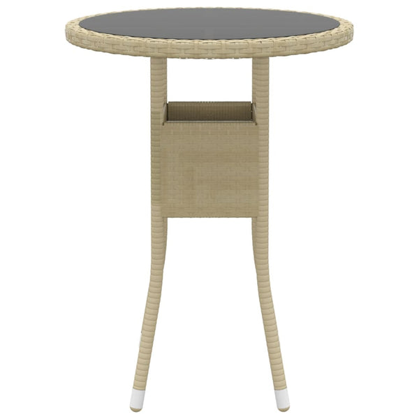 3-tlg. Garten-Essgruppe Poly Rattan Beige