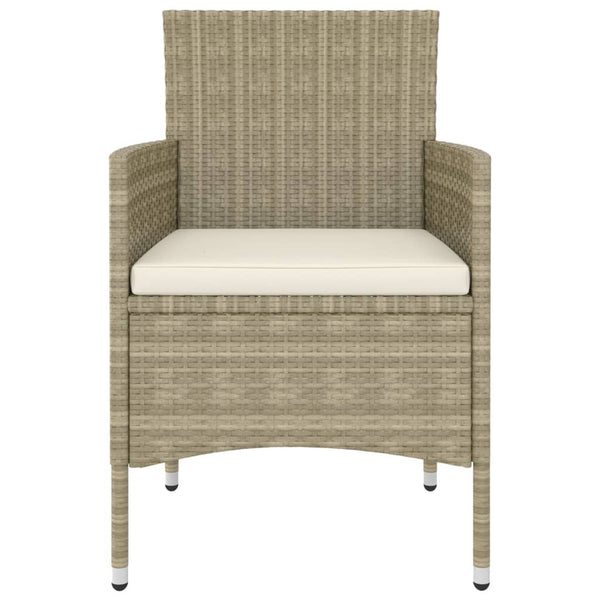 5-tlg. Garten-Lounge-Set Poly Rattan Beige