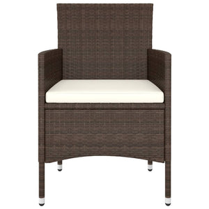 5-tlg. Garten-Lounge-Set Poly Rattan Braun