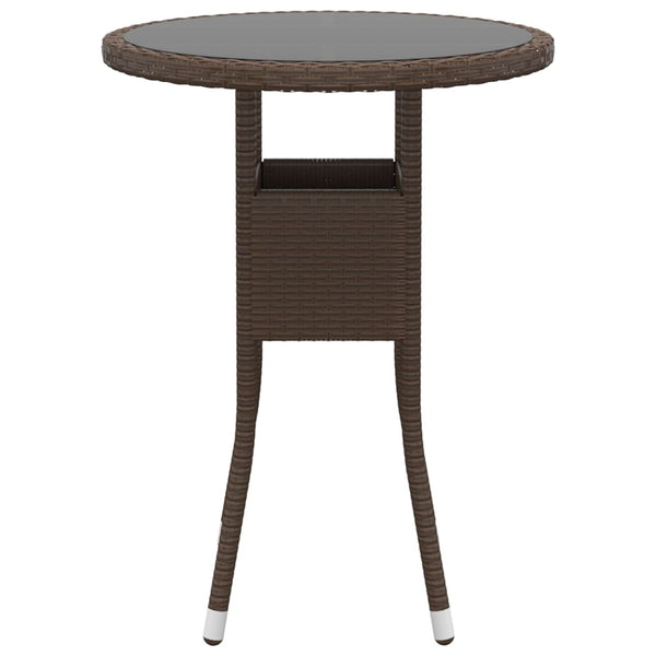 5-tlg. Garten-Lounge-Set Poly Rattan Braun