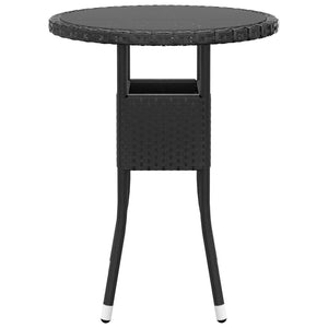 5-tlg. Garten-Lounge-Set Poly Rattan Schwarz