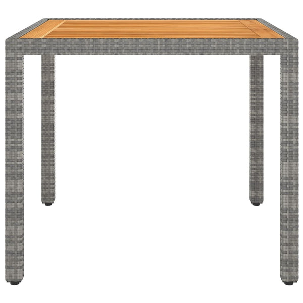 3-tlg. Garten-Essgruppe Poly Rattan Grau