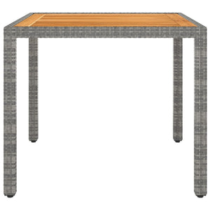 5-tlg. Garten-Essgruppe Poly Rattan Grau