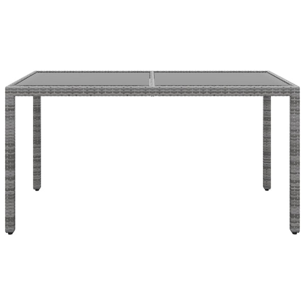 5-tlg. Garten-Essgruppe Poly Rattan Grau