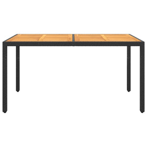 5-tlg. Garten-Essgruppe Poly Rattan Schwarz