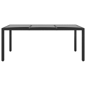 9-tlg. Garten-Essgruppe Poly Rattan Schwarz