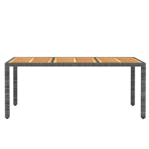 9-tlg. Garten-Essgruppe Poly Rattan Schwarz