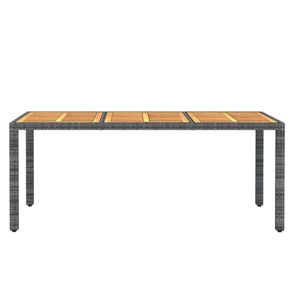9-tlg. Garten-Essgruppe Poly Rattan Schwarz