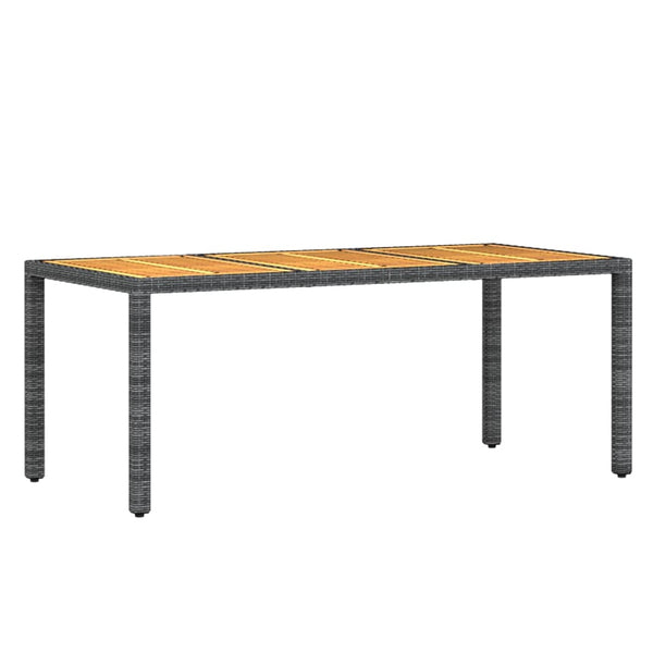 9-tlg. Garten-Essgruppe Poly Rattan Schwarz