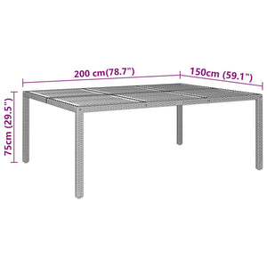 11-tlg. Garten-Essgruppe Poly Rattan Schwarz