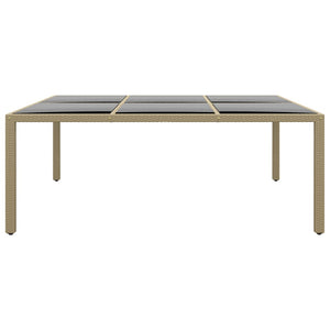 11-tlg. Garten-Essgruppe Poly Rattan Beige