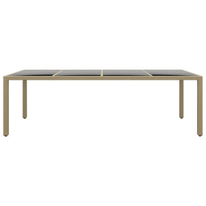 11-tlg. Garten-Essgruppe Poly Rattan Beige