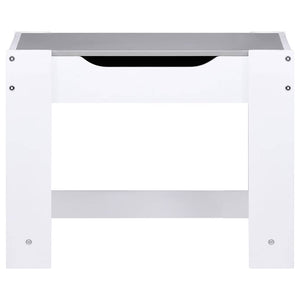 Kindertisch mit 2 Stühlen, Weiß MDF
