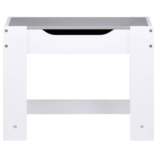 Kindertisch mit 2 Stühlen, Weiß MDF