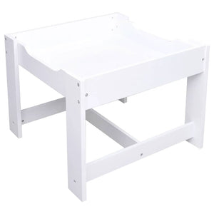Kindertisch mit 2 Stühlen, Weiß MDF