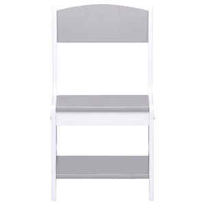 Kindertisch mit 2 Stühlen, Weiß MDF