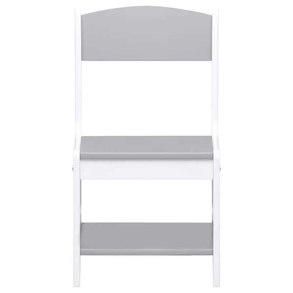 Kindertisch mit 2 Stühlen, Weiß MDF