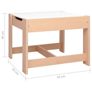 Kindertisch mit 2 Stühlen MDF