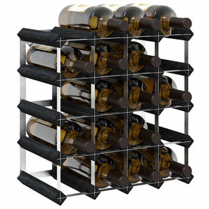 Schwarzes Weinregal für 20 Flaschen