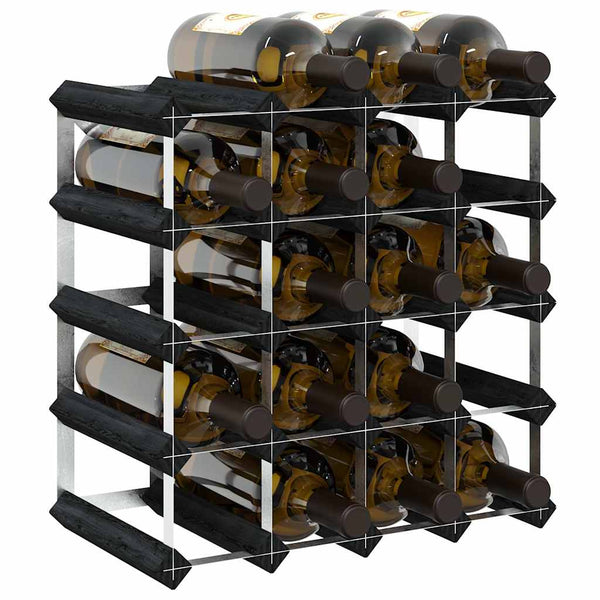 Schwarzes Weinregal für 20 Flaschen