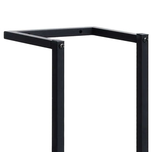 vidaXL Porte-serviettes noir 25x20x95 cm fer
