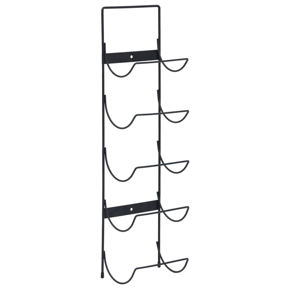 Wand Weinregal für 5 Flaschen, Schwarz