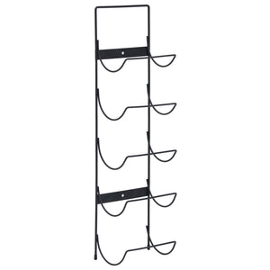 Wand Weinregal für 5 Flaschen, Schwarz