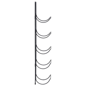Wand Weinregal für 5 Flaschen, Schwarz
