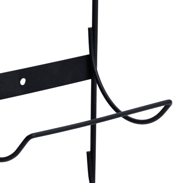 Wand Weinregal für 5 Flaschen, Schwarz