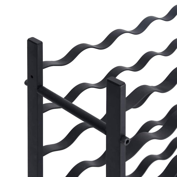 Weinregal für 96 Flaschen, Schwarz