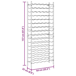 Weinregal für 96 Flaschen, Schwarz