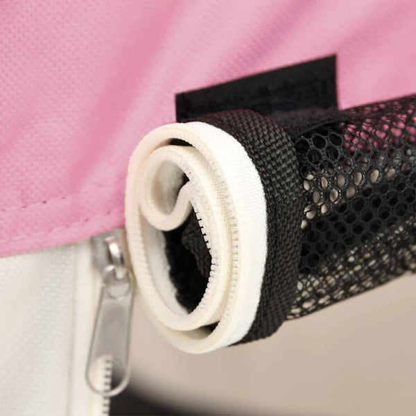 vidaXL Parc pour chiots pliable avec sac de transport Rose 90x90x58 cm