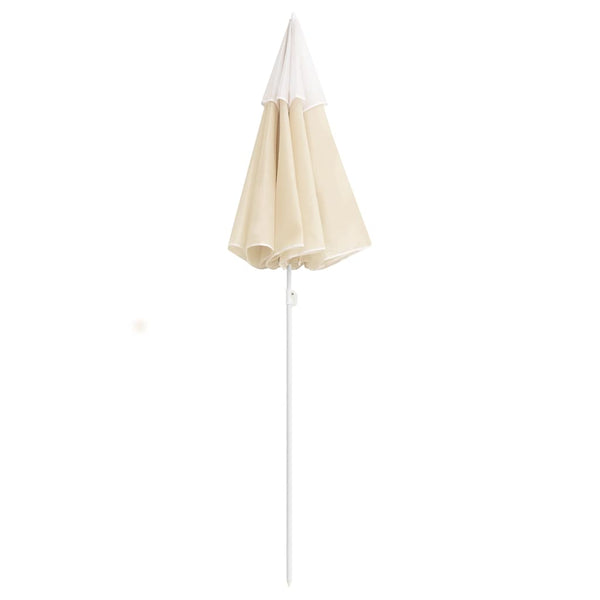 Sonnenschirm mit Stahlmast Sandfarbe 180 cm