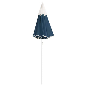 Sonnenschirm mit Stahlmast Blau 180 cm