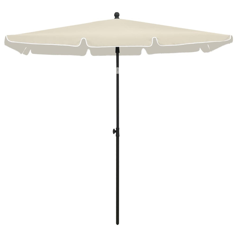 vidaXL Parasol avec mât 210x140 cm Sable