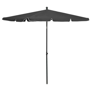 Sonnenschirm mit Mast 210x140 cm Anthrazit
