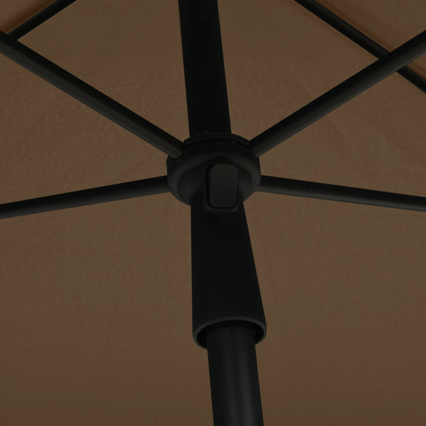 Sonnenschirm mit Mast 210x140 cm Taupe