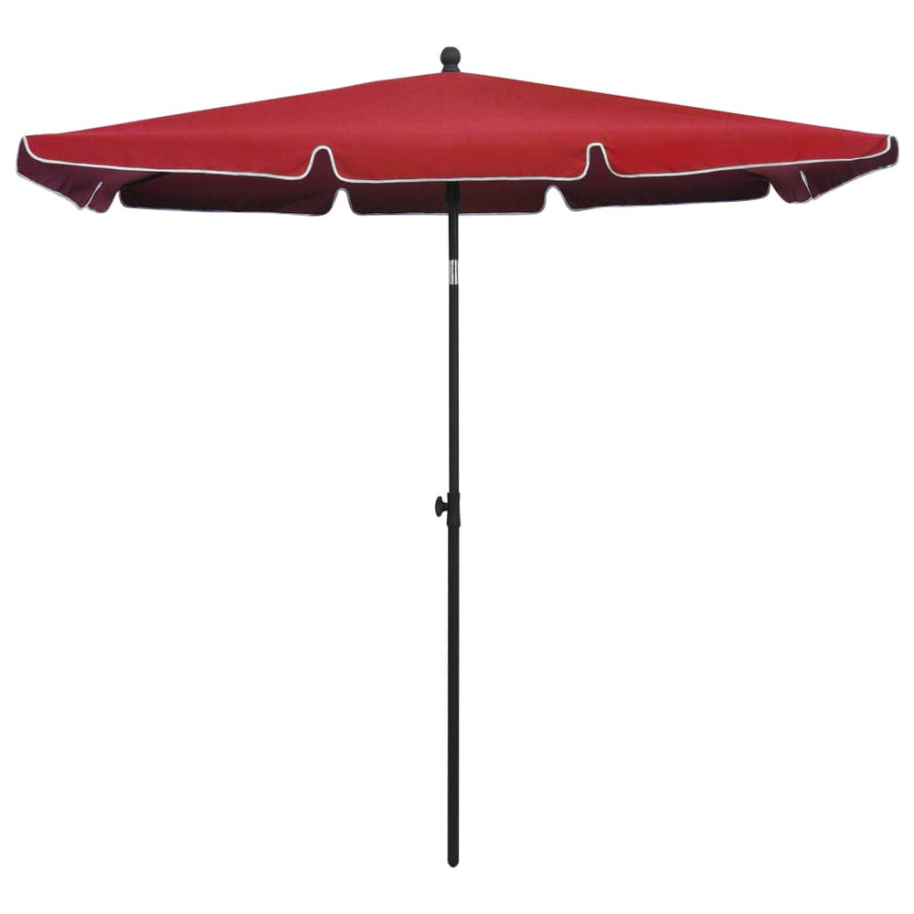 Sonnenschirm mit Mast 210x140 cm Bordeauxrot
